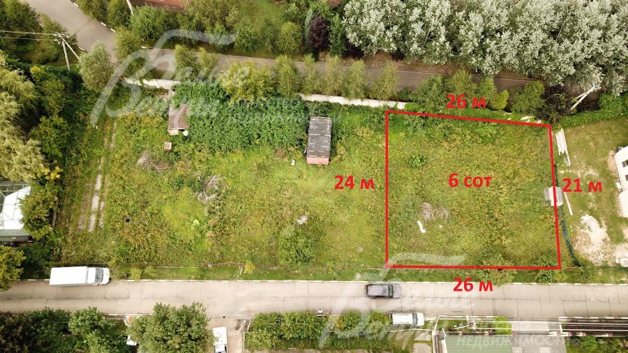 Ровный участок площадью 6 соток в строго охраняемом коттеджном поселке Светлый