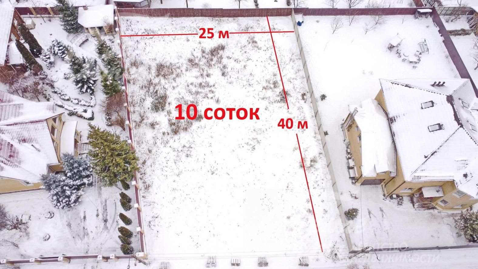 Участок 10 соток в обжитом коттеджном поселке