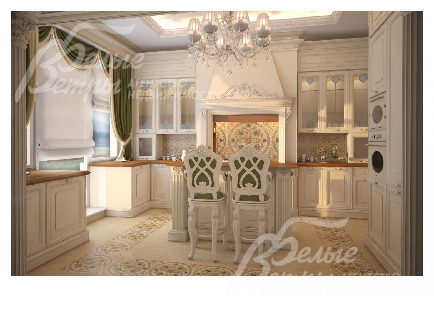 Визуализация кухни 18 кв.м