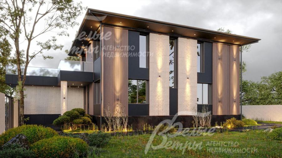 Визуализация проекта дома с гаражом в КП Бурцево