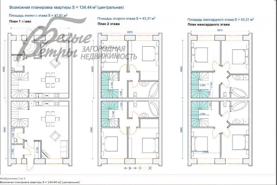 Таунхаус Рависсант Каменка КП  id 450-706 планировка0