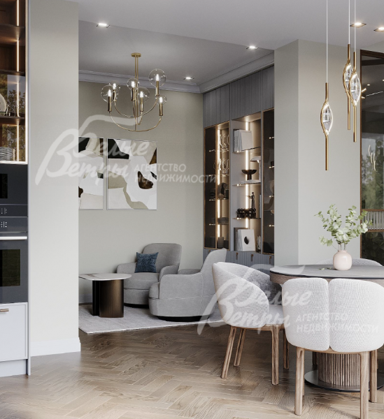 Визуализация. Зона каминной