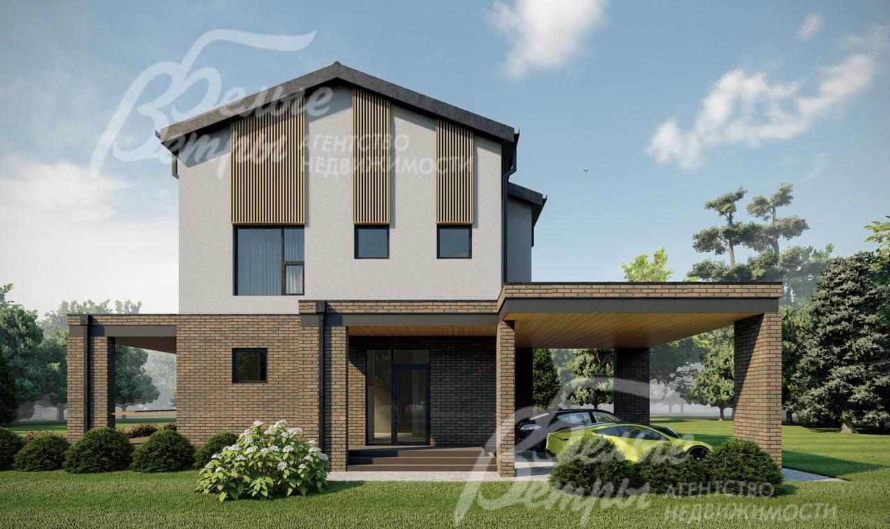 Новый дом с отделкой под ключ и с центральными коммуникациями (рендер)