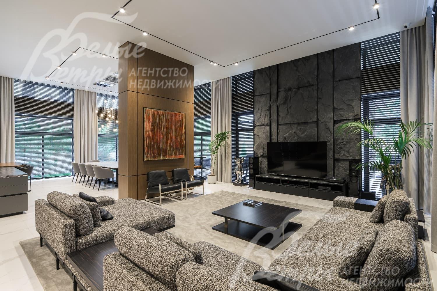 Современный дом площадью 1050 кв.м в камерном престижном коттеджном поселке Усадьба Бергов 