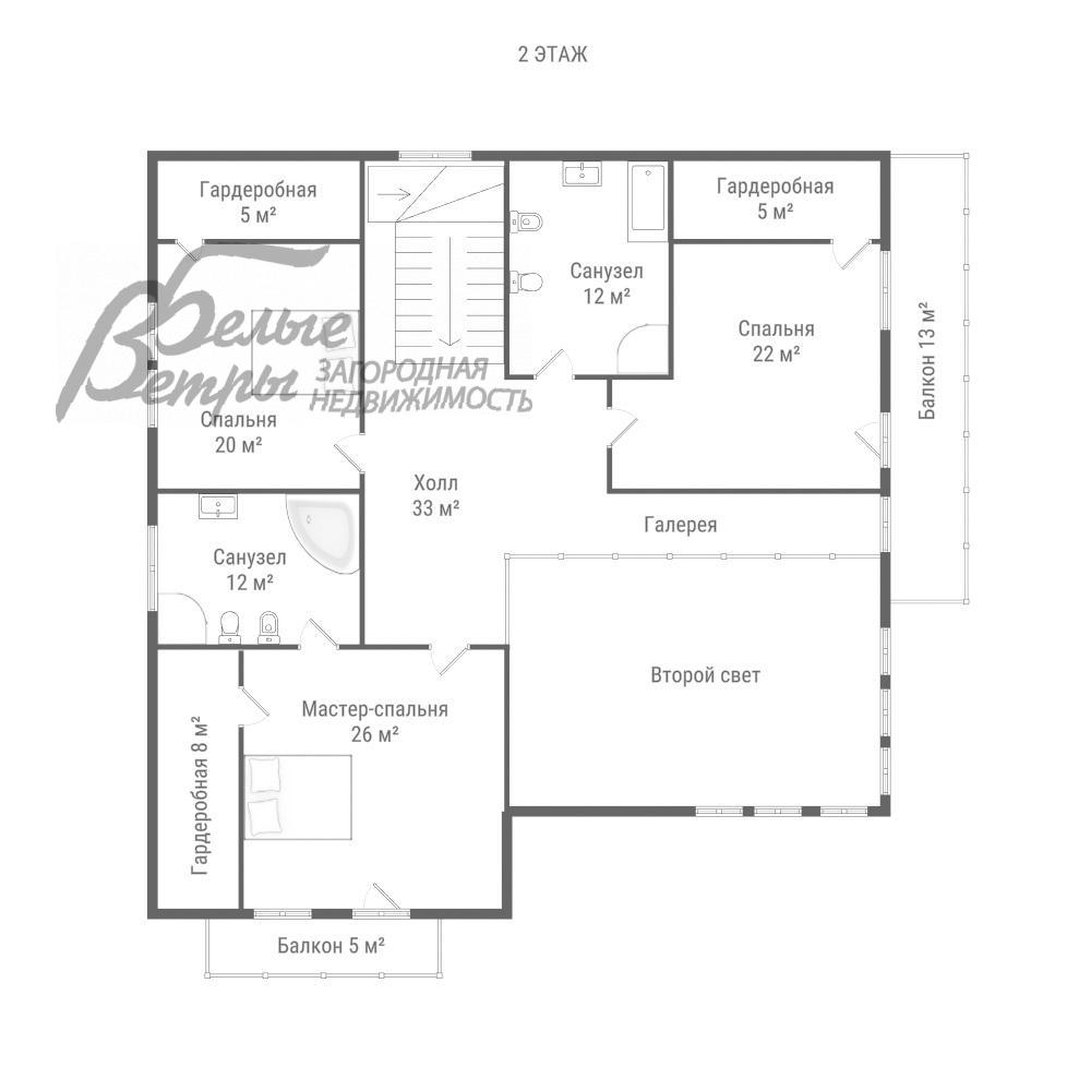 Дом Серебряный век к/п Новоглаголево id 273-204 планировка1