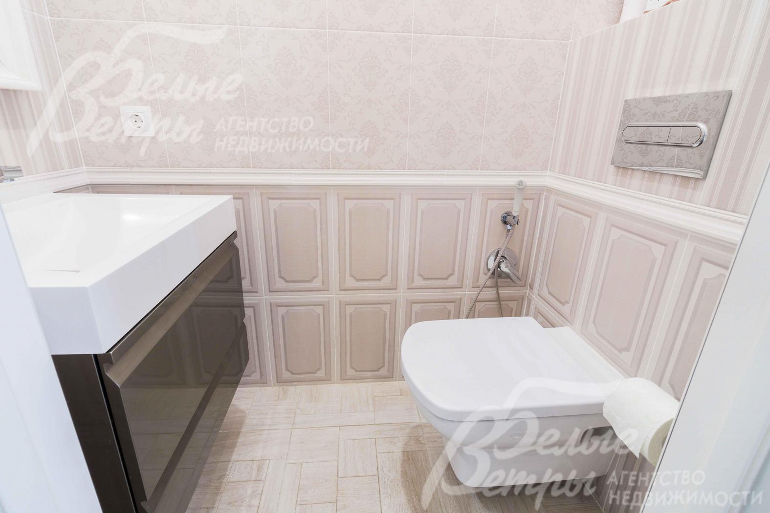 В санузлах пол с водяным подогревом