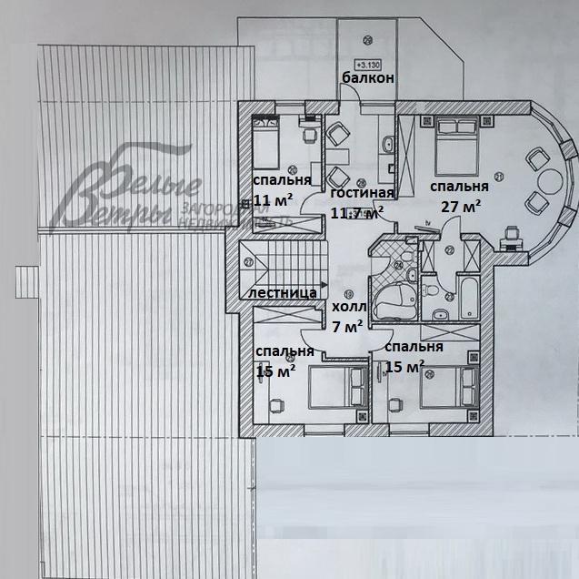 Дом Русская Усадьба к/п Былово id 332-713 планировка1