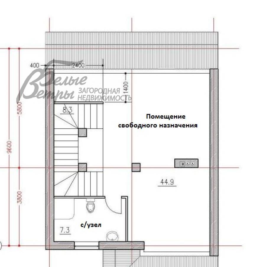 Таунхаус Лесные поляны КП Газопровод id 111-110 планировка3