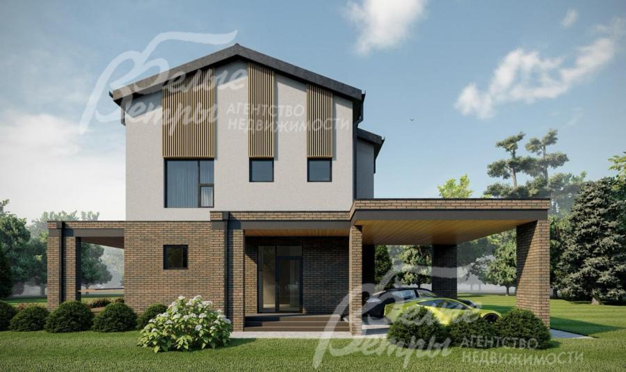 Новый дом с отделкой под ключ и с центральными коммуникациями (рендер)
