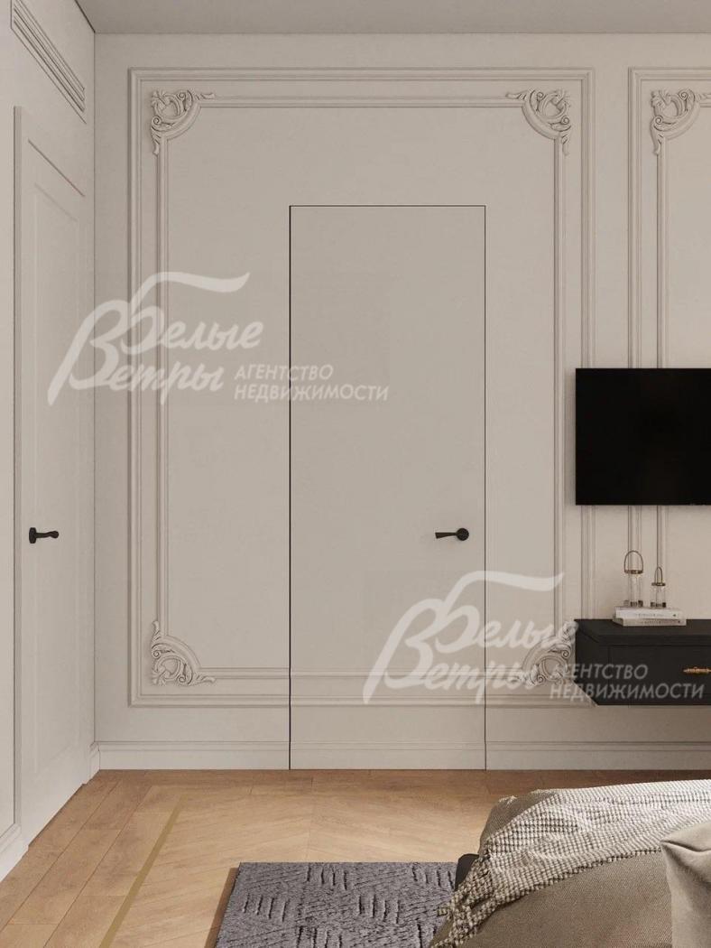 Визуализация. Межкомнатные двери деревянные шпонированные высотой 2.3 м