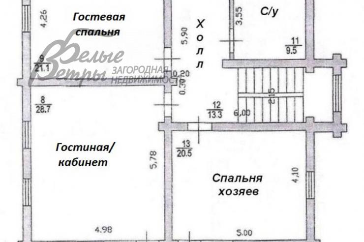 Дом Моспроектовец к/п д.Юдановка id 507-601 планировка1