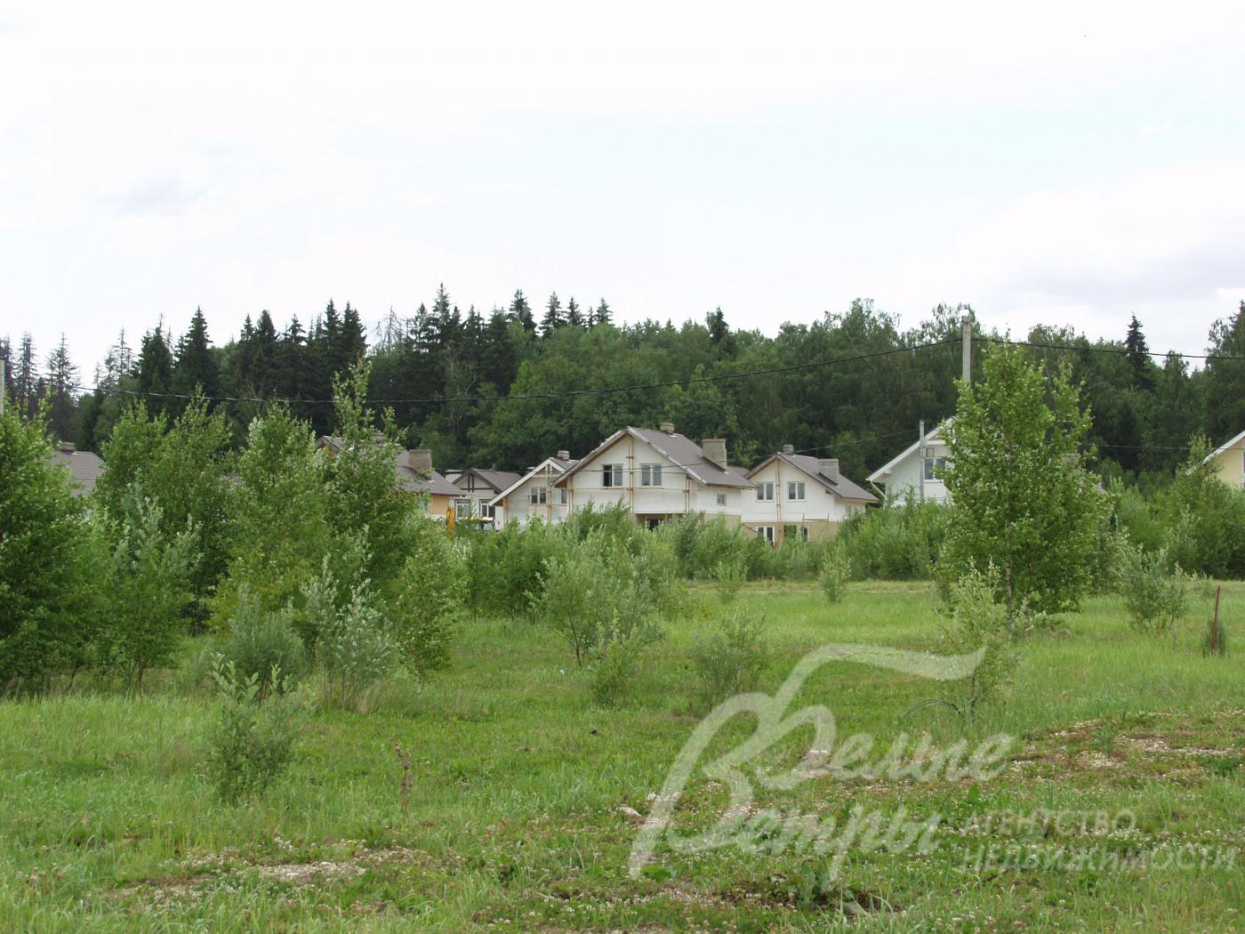 Поселок граничит с лесом.