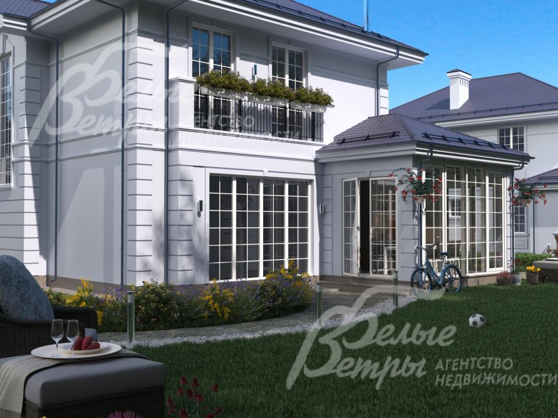 Визуализация. Новый дом на участке площадью 5 соток в камерном поселке Филатовские Резиденции