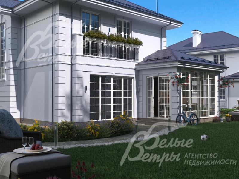 Визуализация. Новый дом на участке площадью 5 соток в камерном поселке Филатовские Резиденции