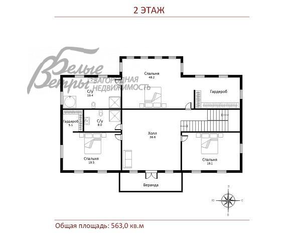 Дом Вузсервис к/п Большое Покровское id 425-602 планировка1