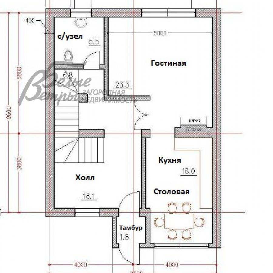 Таунхаус Лесные поляны КП Газопровод id 111-110 планировка1